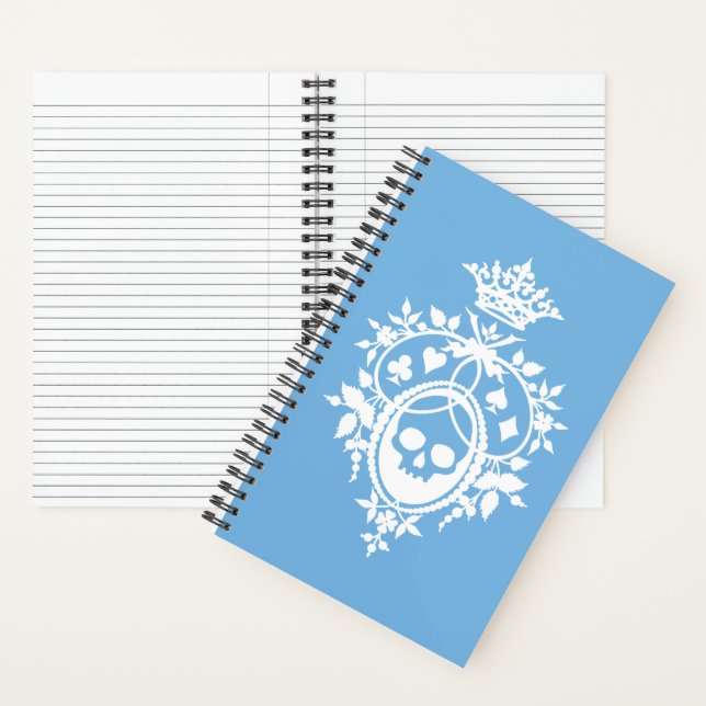 Cuaderno Escudo azul con calavera y portapapeles (Interior)