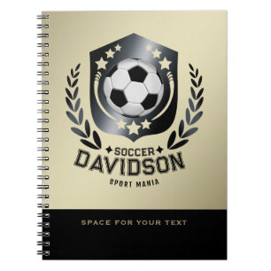 Cuaderno Escudo Clásico de Fútbol   Texto y Fondo Personali