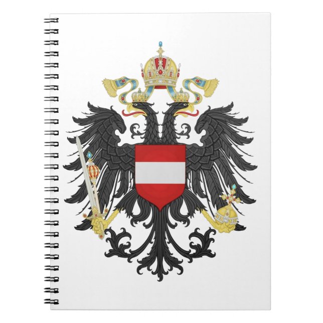 Cuaderno escudo de armas de Austria Hungría bandera (Frente)