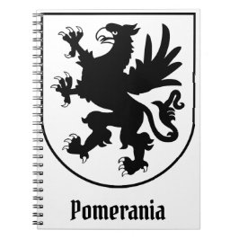 Cuaderno Escudo de Armas de Pomerania Blanco y Negro Heráld