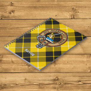 Cuaderno Escudo de armas del Clan Barclay sobre Tartán de V