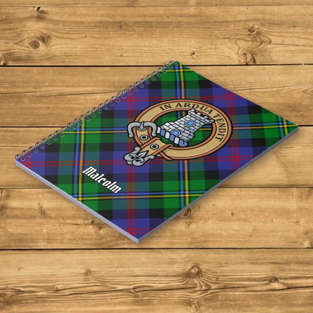 Cuaderno Escudo de armas del Clan Malcolm sobre tartán (Subido por el creador)
