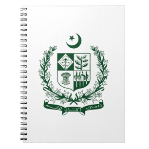Cuaderno escudo de armas símbolo emblema águila de Pakistán