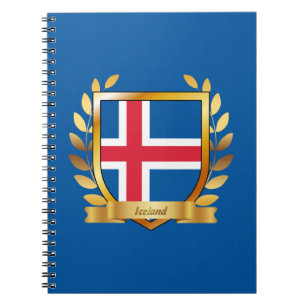 Cuaderno Escudo de la bandera de Islandia