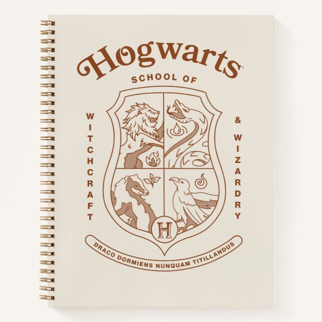 Cuaderno Escudo de la Escuela de Magia y Hechicería HOGWART (Anverso)