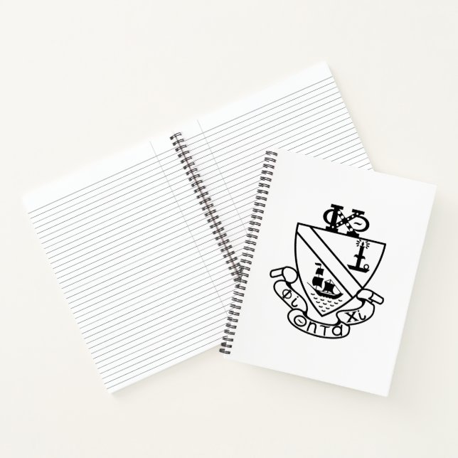 Cuaderno Escudo de Phi Chi Theta | B&W (Interior)