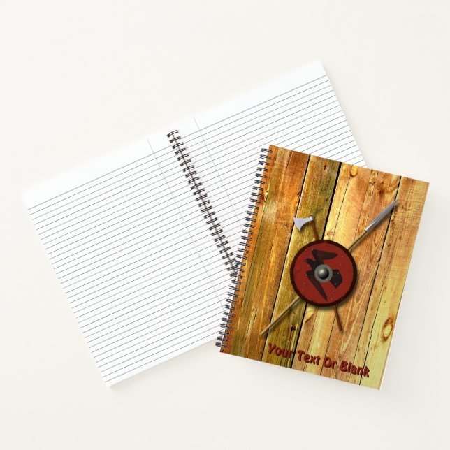 Cuaderno Escudo De Raven Viking Y Armas (Interior)