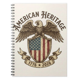 Cuaderno Escudo del Águila Americana Vintage 2026 Semiquinc