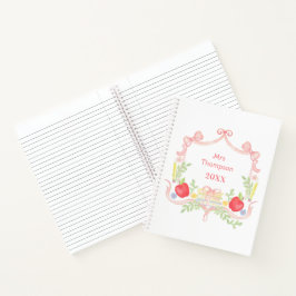 Cuaderno Escudo escolar personalizado | Profesora de aula
