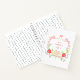 Cuaderno Escudo escolar personalizado Profesora de aula