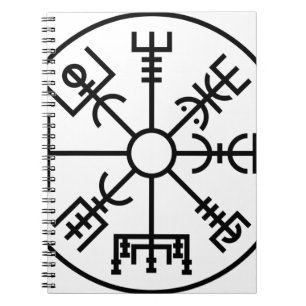 Cuaderno escudo Odin de los nórdises del símbolo de Vikin