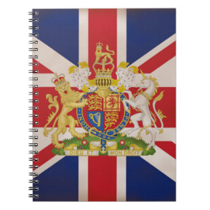 Cuaderno Escudo real en la unión gato