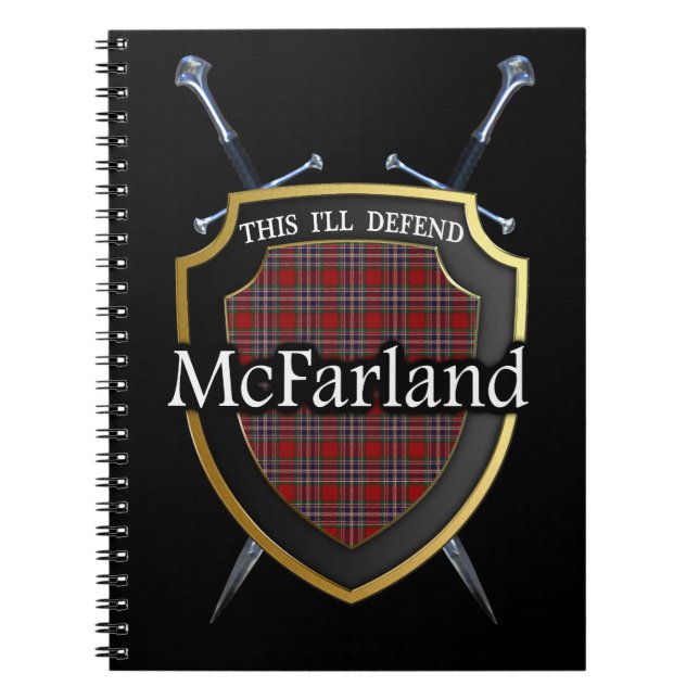 Cuaderno Escudo y espadas del tartán de McFarland (Frente)