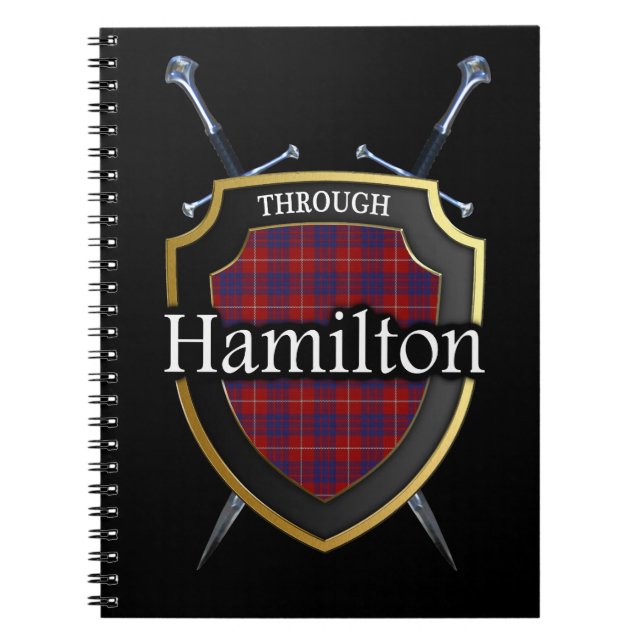 Cuaderno Escudo y espadas del Tartán del Clan Hamilton (Frente)