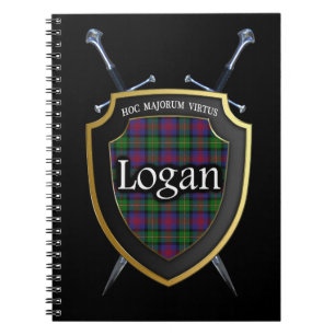 Cuaderno Escudo y Espadas del Tartán del Clan Logan