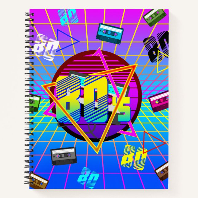 Cuaderno Escuela antigua de cintas de cassette retro de los (Anverso)