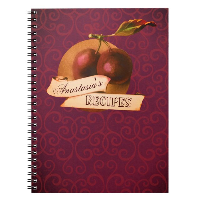 Cuaderno Escuela antigua de personalizable de ciruelas anti (Frente)