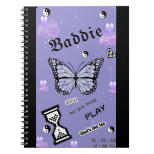 Cuaderno Escuela Baddie Purple