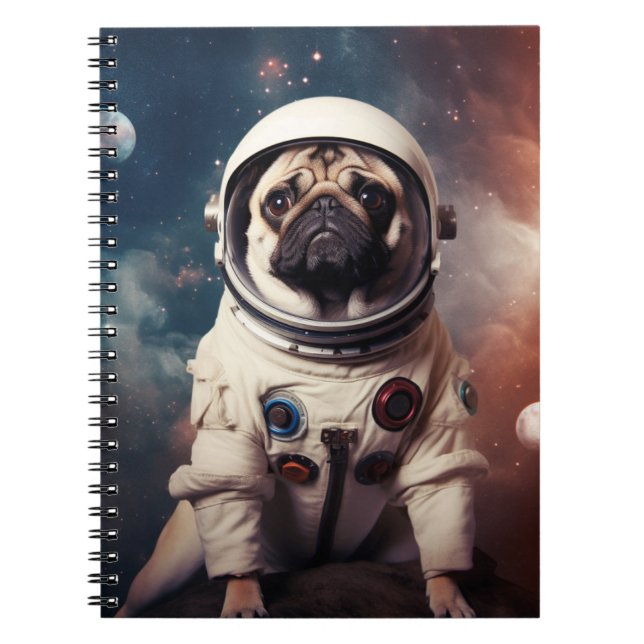 Cuaderno Escuela de Astronautas Pug Kids (Frente)