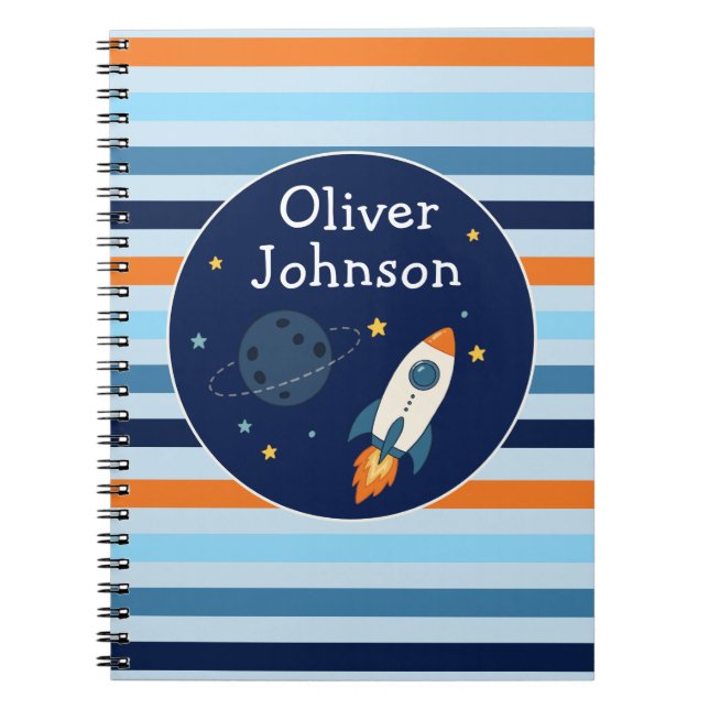 Cuaderno Escuela de Aventura Espacial de Nave Cohete Person (Frente)