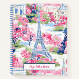 Cuaderno Escuela de Flores Eiffel Tower Paris France