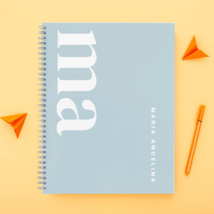Cuaderno Escuela de Monograma Azul