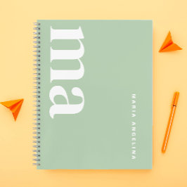 Cuaderno Escuela de Monograma Verde Girona