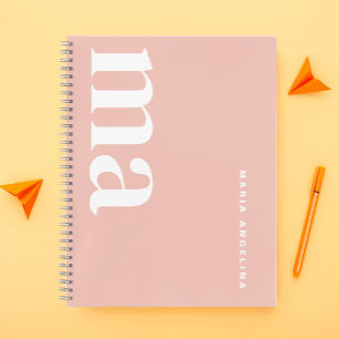 Cuaderno Escuela de Monogramas Girly Pink