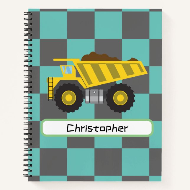 Cuaderno Escuela de niños de camionetas de volcado personal (Anverso)