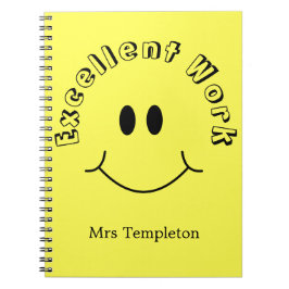 Cuaderno Escuela de profesores Cara sonriente Amarillo