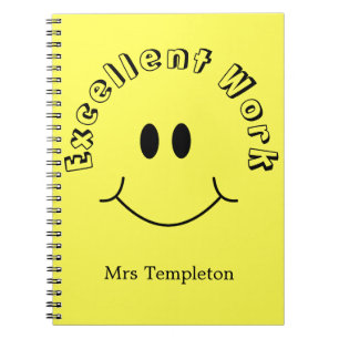 Cuaderno Escuela de profesores Cara sonriente Amarillo