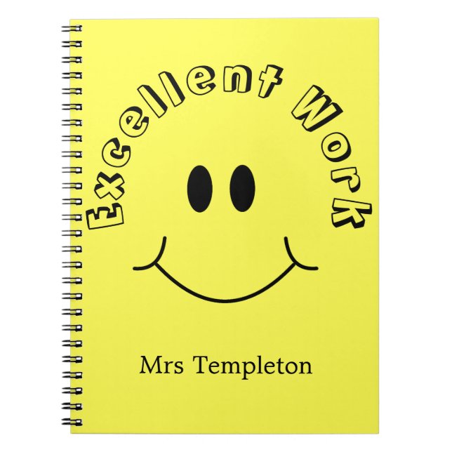 Cuaderno Escuela de profesores Cara sonriente Amarillo (Frente)