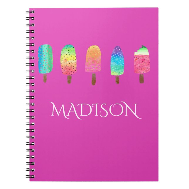 Cuaderno Escuela fresca del personalizado de las rosas (Frente)