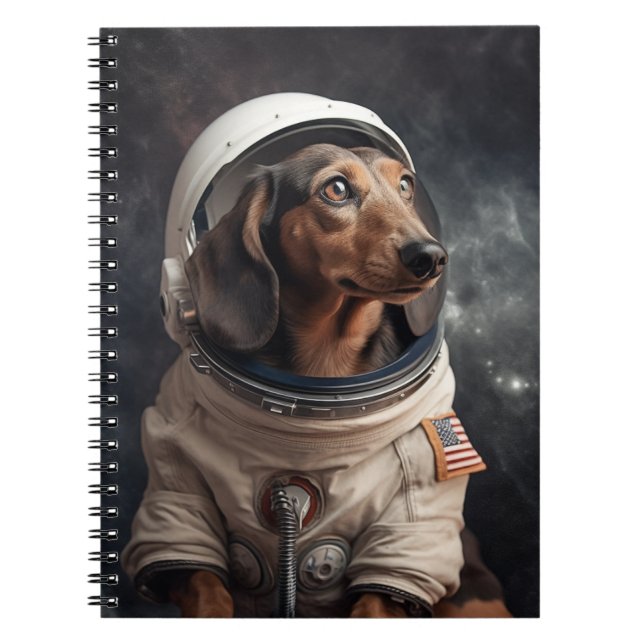 Cuaderno Escuela infantil Astronauta Dachshund (Frente)