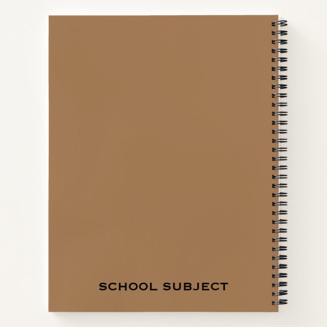 Cuaderno Escuela negra de mano izquierda de personalizado (Reverso)