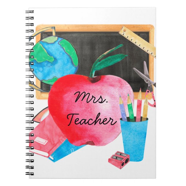 Cuaderno Escuela Personalizado de profesores personalizada (Frente)