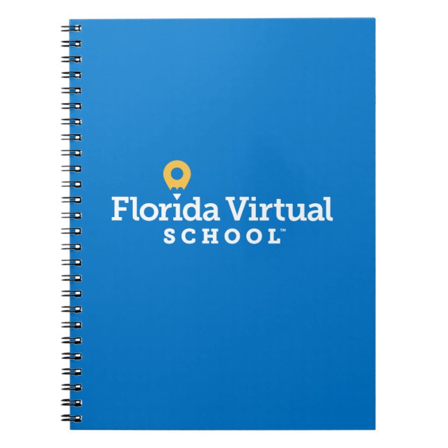 Cuaderno Escuela virtual de Florida, espiral Verde azulada (Frente)