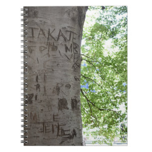 Cuaderno Esculpida en una fotografía de la naturaleza de un