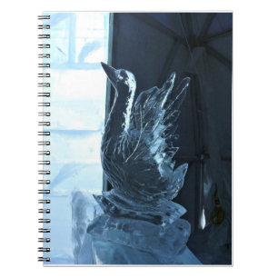 Cuaderno Escultura de hielo de cisne, Quebec, Canadá