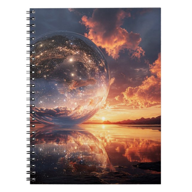 Cuaderno Esfera surrealista reflectante que contiene estrel (Frente)