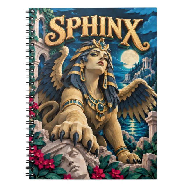 Cuaderno Esfinge, Monstruo de Recorte de Papel (Frente)
