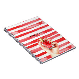 Cuaderno Esmalte de uñas rojo Stripes French Riviera