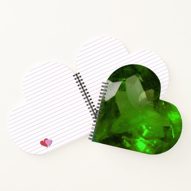 Cuaderno Esmeralda con forma de corazón (Interior)