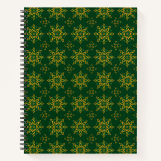 Cuaderno esmeralda dorado arabesco islámico