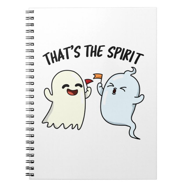 Cuaderno Eso Es El Espíritu Chiste Divertido De Halloween F (Frente)
