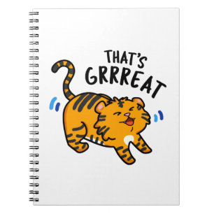 Cuaderno Eso es Grreat Chiste Rugido de Tigre