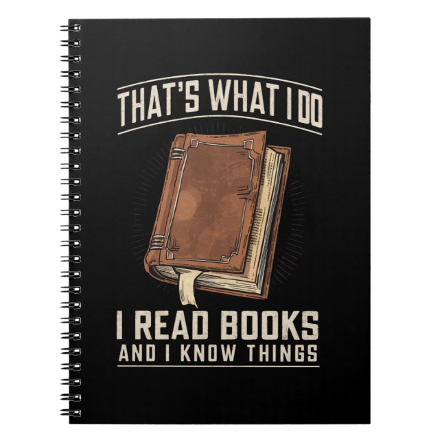 Cuaderno Eso es lo que hago, leo libros y sé cosas (Frente)