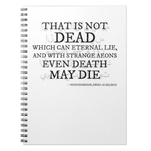 Cuaderno Eso No Está Muerto - El Verso Necronomicón