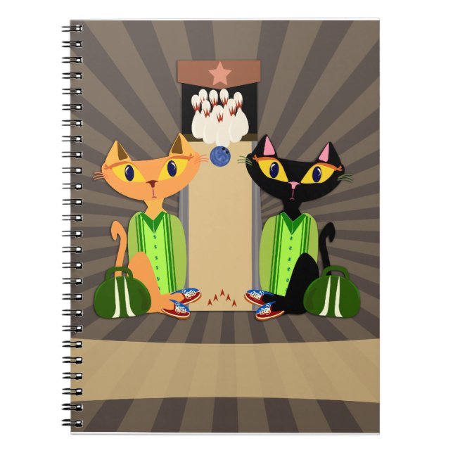 Cuaderno Esos Mascotas de boliche de Guay Alley Cats se div (Frente)