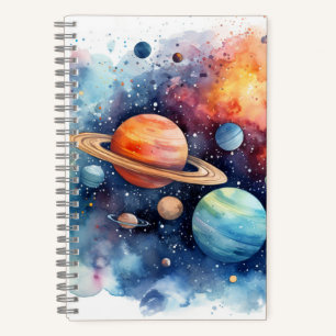 Cuaderno Espacio acuático Pequeño portátil